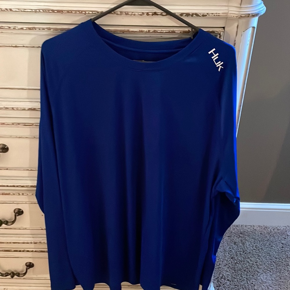 Huk Blue Long Sleeve Tee